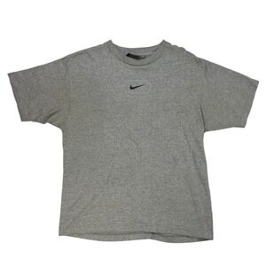 Vintage Nike Center Swoosh T-Shirt Mens Size S‎ Gray Y2K Basketball